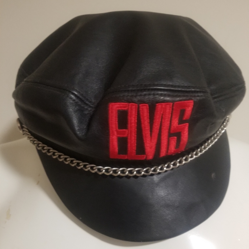 REAL LEATHER ELVIS CAP